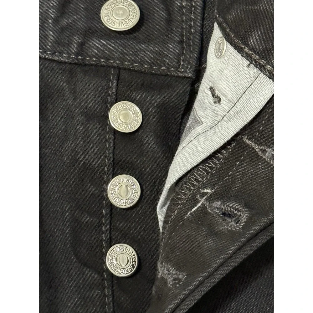Levi's Premium Women 501 '81 Tapered Leg High Rise Button Fly Jeans Black  24X31